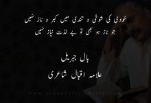 خودی کی شوخی و تندی ميں کبر و ناز نہيں