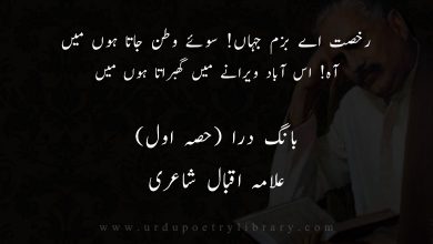 رخصت اے بزم جہاں