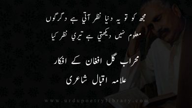 مجھ کو تو يہ دنيا نظر آتي ہے دگرگوں