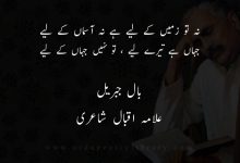 نہ تو زميں کے ليے ہے نہ آسماں کے ليے