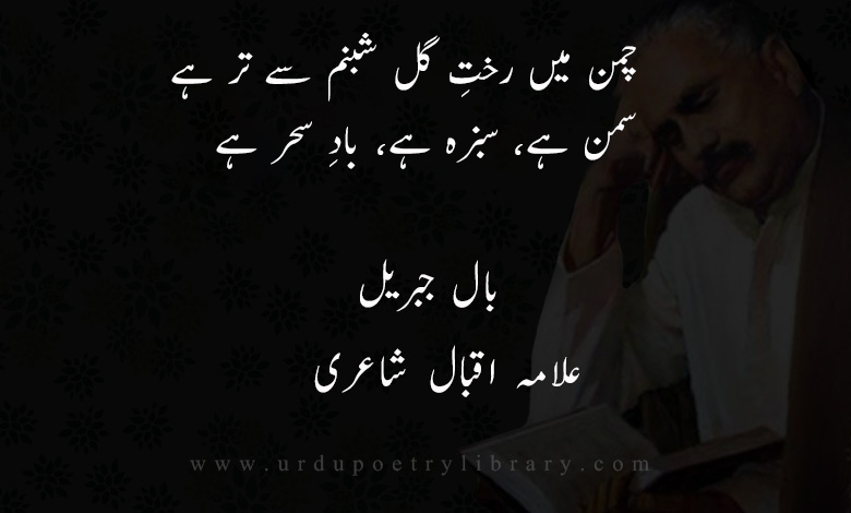 چمن ميں رخت گل شبنم سے تر ہے