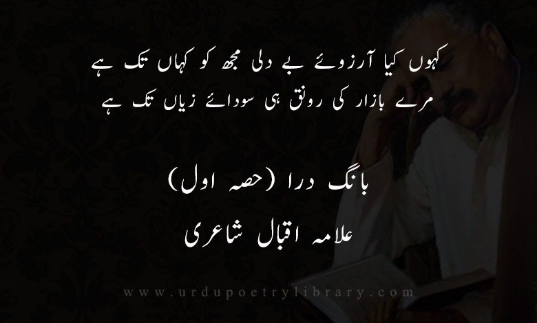 کہوں کيا آرزوئے بے دلی مجھ کو کہاں تک ہے