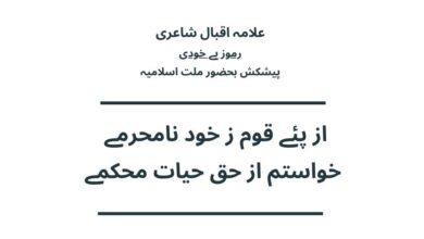 از پئے قوم ز خود نامحرمے 
